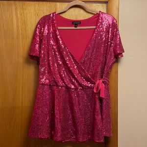 Gorgeous pink sequin top